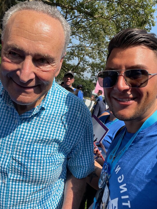 Heroes Mike G with Senator Schumer
