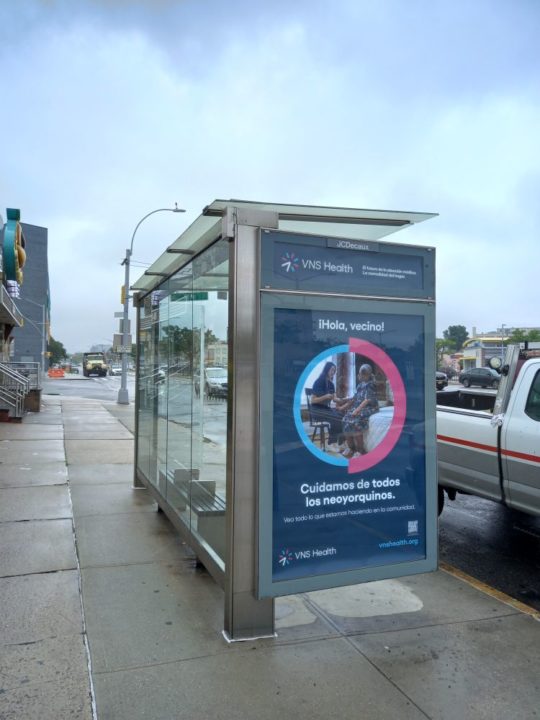 VNS Health Bus Shelters.Queens.Spanish.Aug 2022